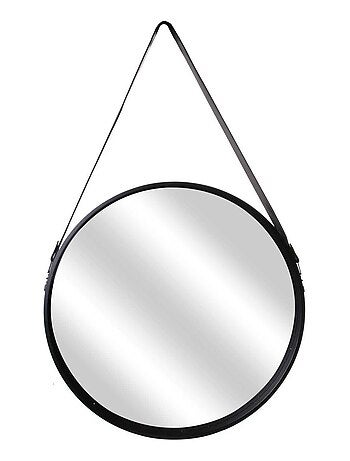 Miroir rond à suspendre avec une anse