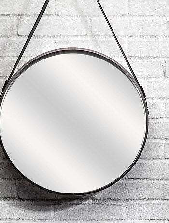 Miroir rond à suspendre avec une anse