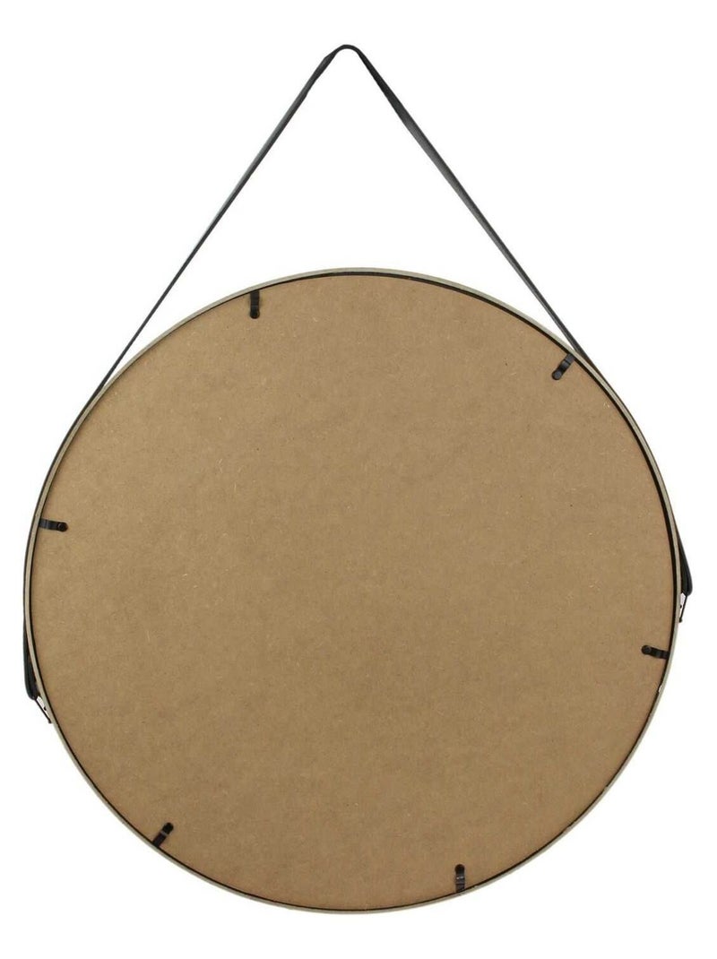 Miroir rond à suspendre avec une anse Noir - Kiabi