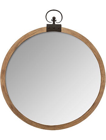 Miroir rond avec crochet en fer kiliane