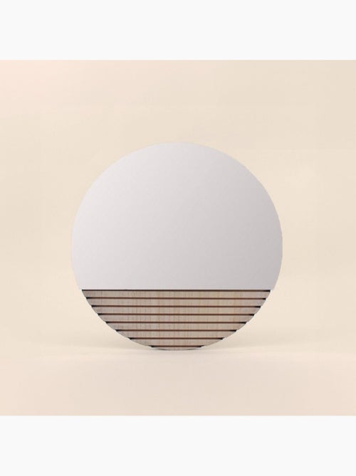 Miroir rond avec tasseaux 40cm - Kiabi
