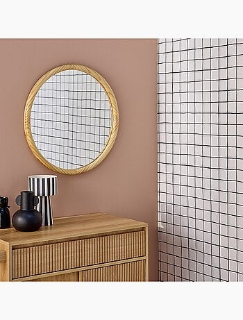 Miroir rond bois de pin Ø60cm Georgia