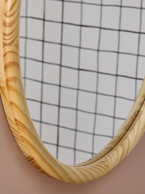 Miroir rond bois de pin Ø60cm Georgia - Kiabi