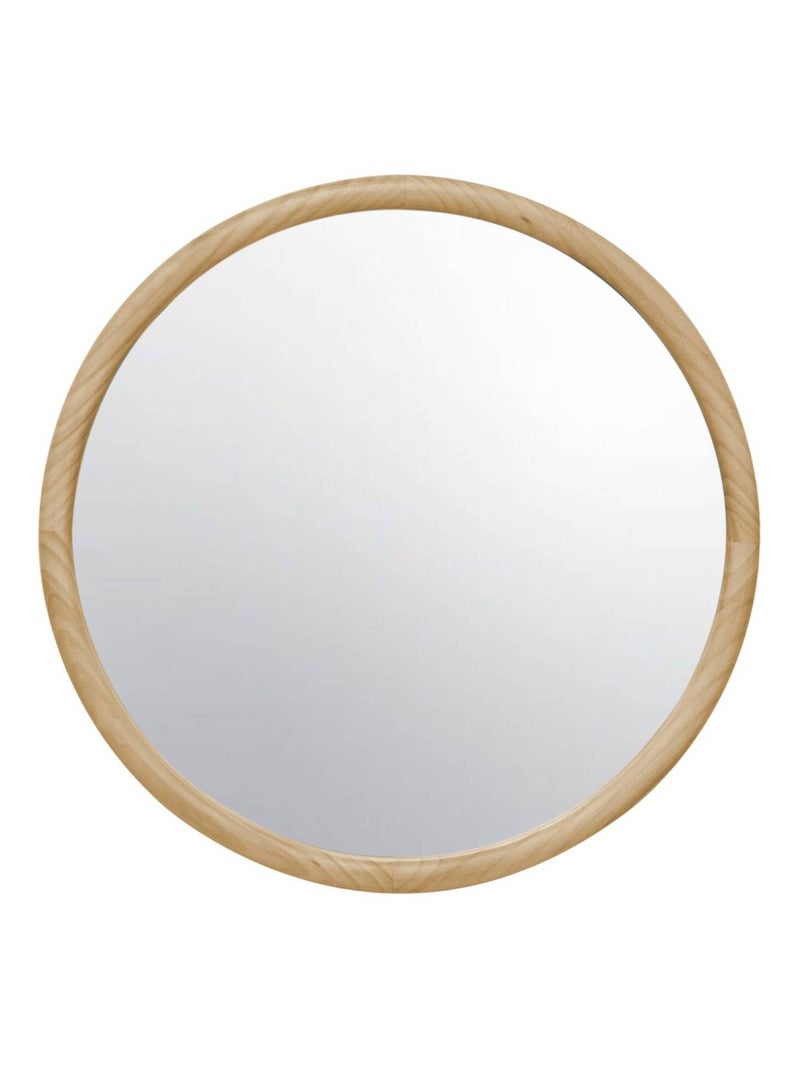 Miroir rond bois de pin Ø60cm Georgia Marron clair - Kiabi