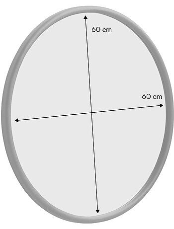 Miroir rond bois d'hévéa Ø60cm Ivy