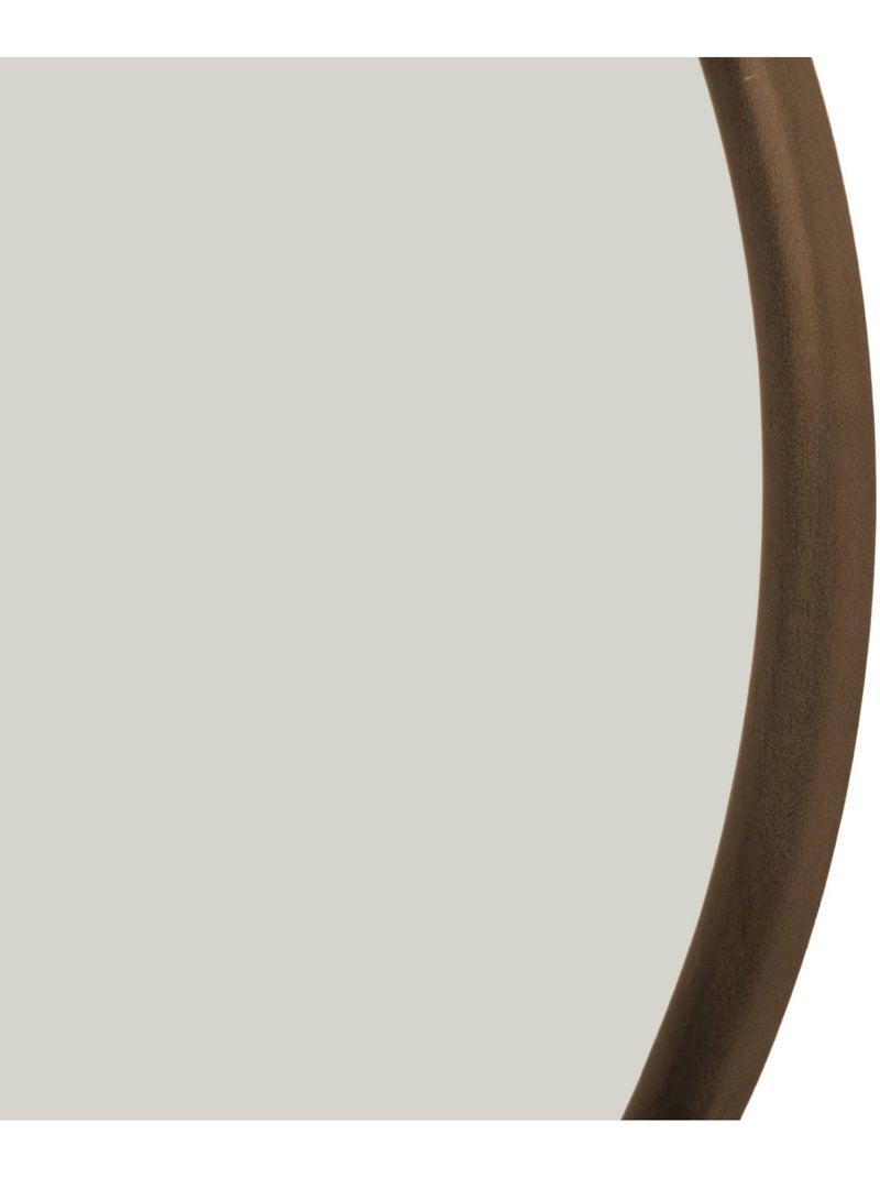 Miroir rond bois d'hévéa Ø60cm Ivy Marron foncé - Kiabi