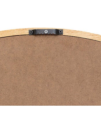 Miroir rond en bois d'hévéa KIM