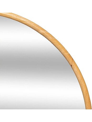Miroir rond en bois d'hévéa kim