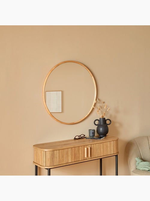 Miroir rond bois hévéa KIM - Kiabi