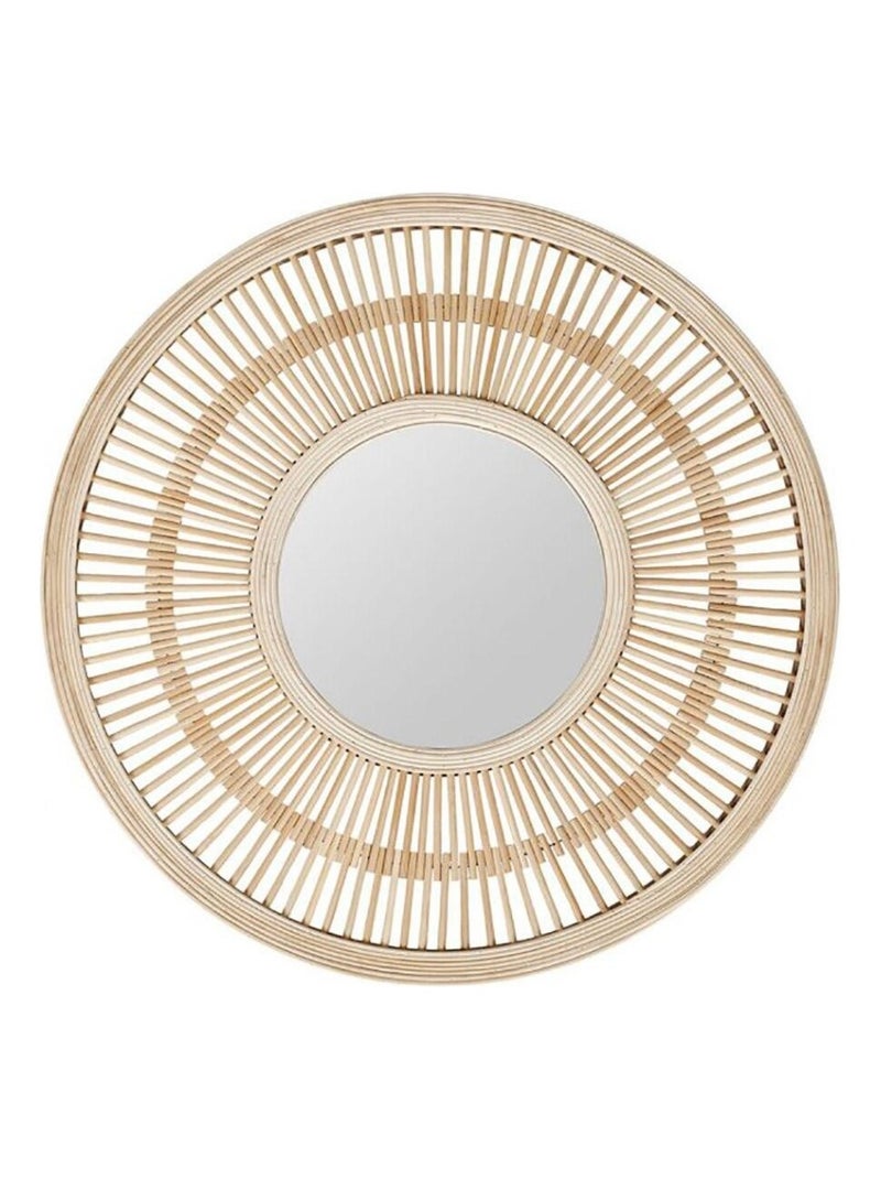 Miroir rond bois Origines naturel Beige - Kiabi