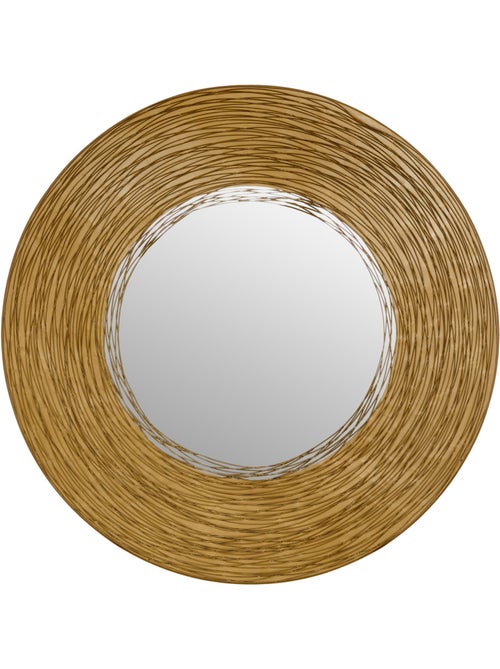 Miroir rond cadre aluminium recyclé effet filament MARTIN - Kiabi