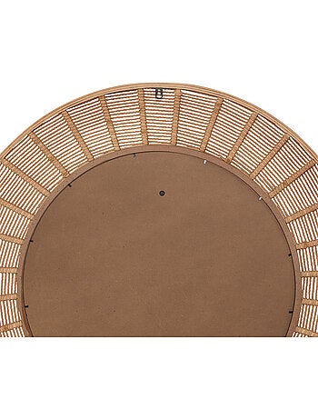 Miroir rond cadre bambou tressé ZELIE