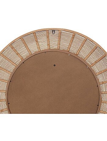 Miroir rond cadre bambou tressé ZELIE
