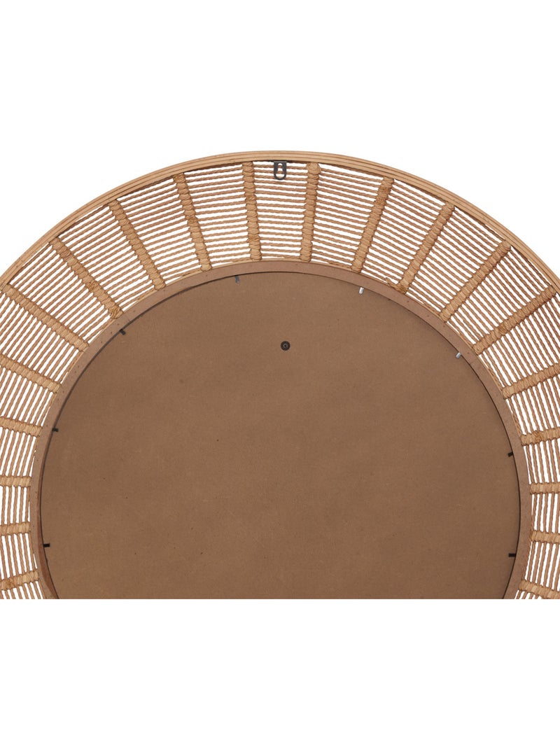 Miroir rond cadre bambou tressé ZELIE Marron caramel - Kiabi