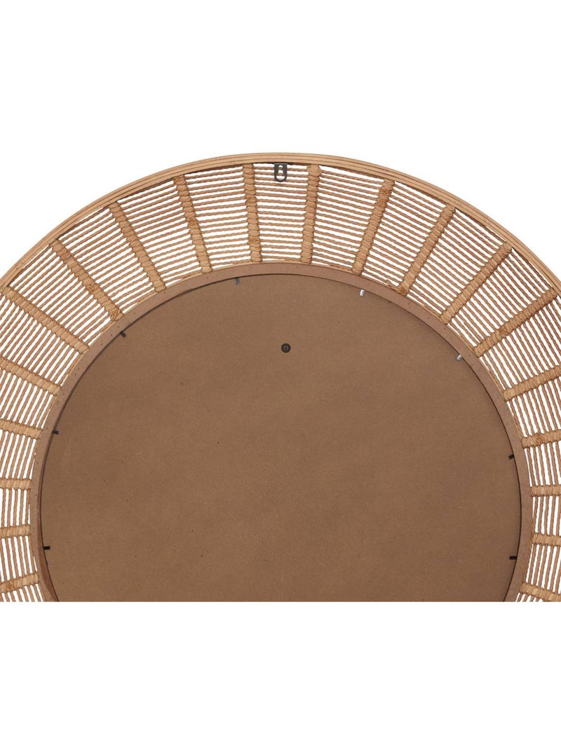 Miroir rond cadre bambou tressé zelie Marron caramel - Kiabi