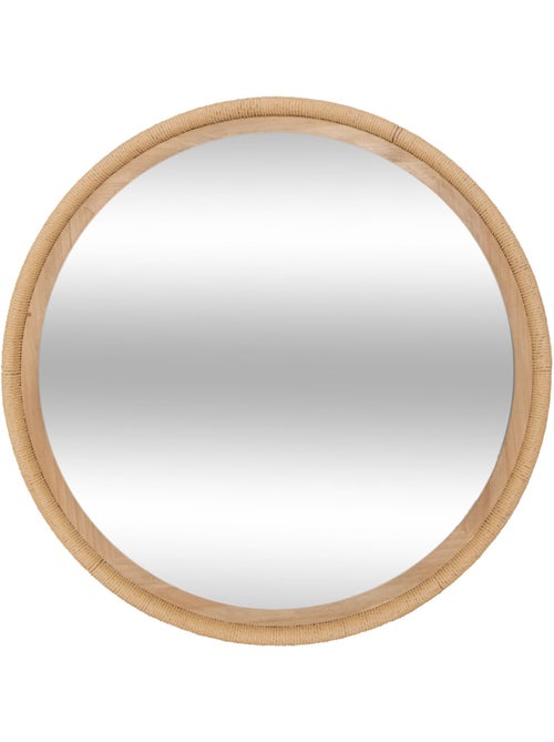 Miroir rond cadre effet corde tressée LAIA - Kiabi