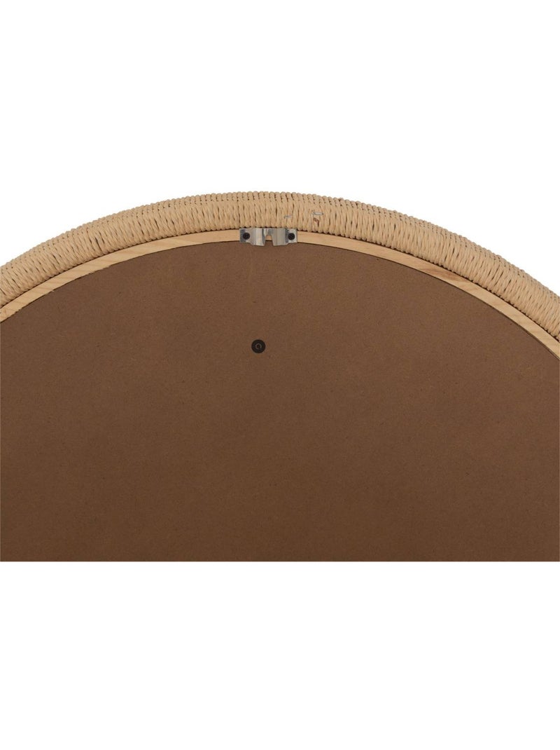 Miroir rond cadre effet corde tressée laia Marron caramel - Kiabi