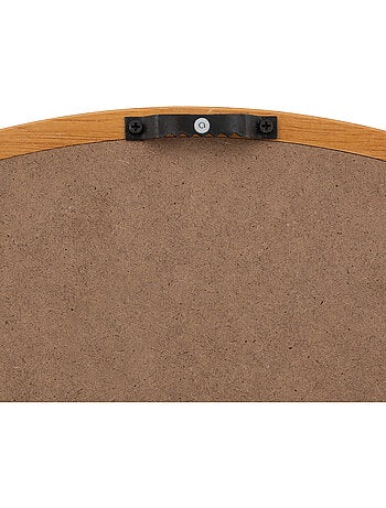 Miroir rond cadre en bois d'hévéa KIM