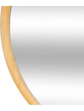 Miroir rond cadre en bois d'hévéa kim