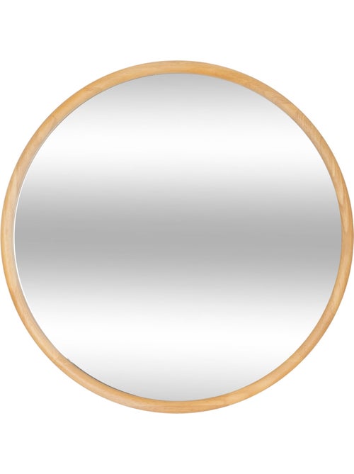 Miroir rond cadre en bois d'hévéa KIM - Kiabi