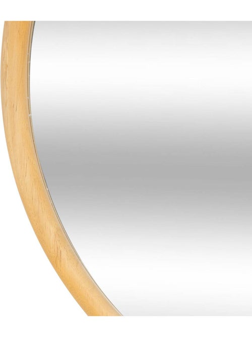 Miroir rond cadre en bois d'hévéa KIM - Kiabi