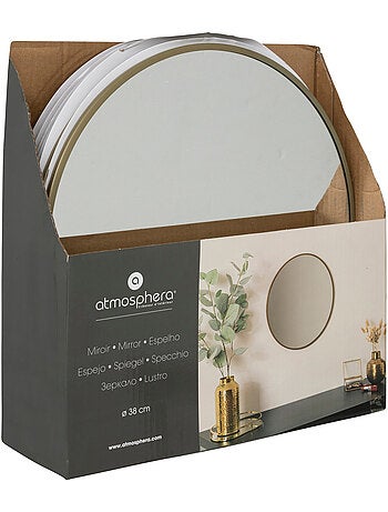 Miroir rond cadre en métal 38cm ALICE