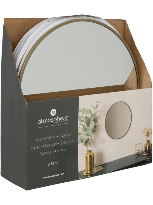 Miroir rond cadre en métal 38cm ALICE - Kiabi
