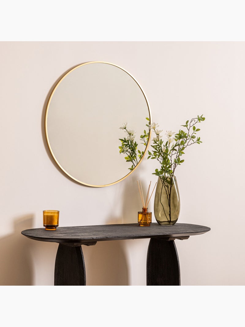 Miroir rond cadre en métal 70cm ALICE Doré - Kiabi
