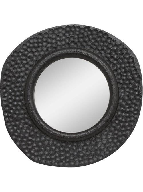 Miroir rond cadre large alvéolé nyer - Kiabi