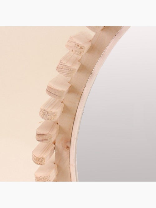 Miroir rond contour détails bois 45cm - Kiabi Miroir rond contour détails bois 45cm - Kiabi