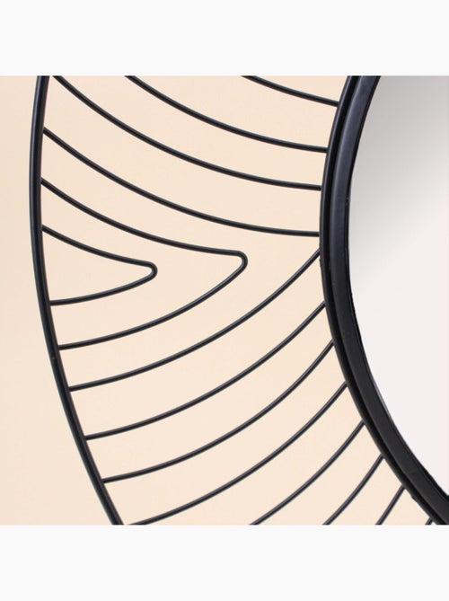 Miroir rond contour métal incurvé 50cm - Kiabi Miroir rond contour métal incurvé 50cm - Kiabi