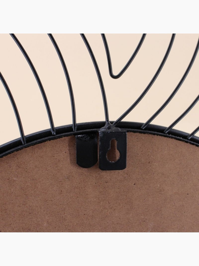 Miroir rond contour métal incurvé 50cm Beige - Kiabi
