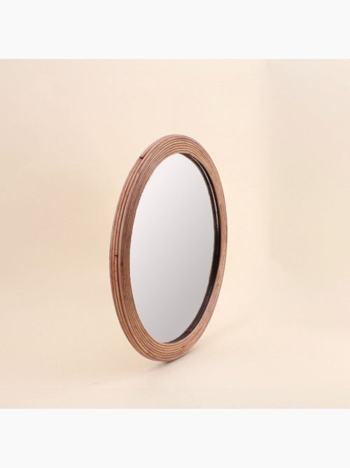 Miroir rond contour rotin 45cm - Kiabi