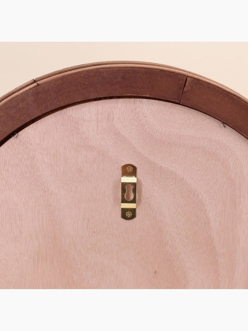 Miroir rond contour rotin 45cm Marron - Kiabi