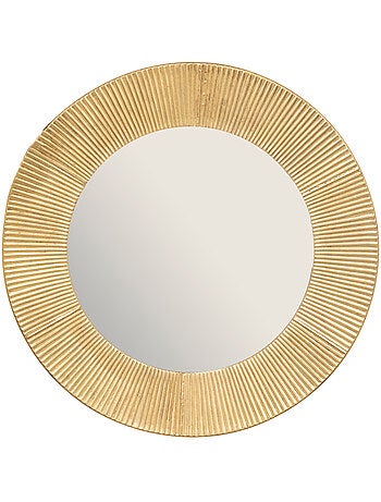 Miroir rond design en métal scintillant 90cm MILDA