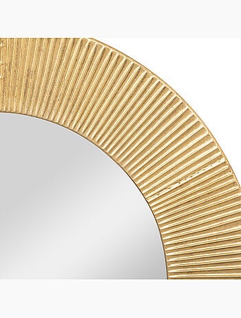 Miroir rond design en métal scintillant 90cm MILDA
