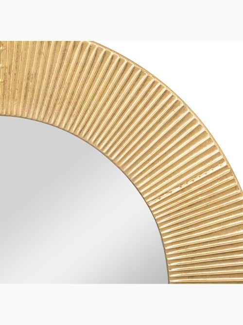 Miroir rond design en métal scintillant 90cm MILDA - Kiabi