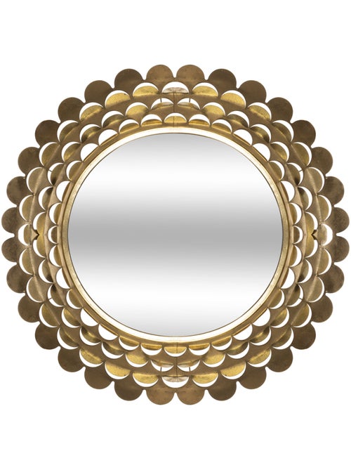 Miroir rond doré pétales de fleurs DOLLY - Kiabi