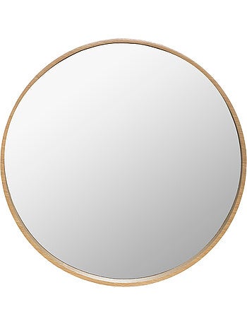 Miroir rond effet bois 68cm LETIZIA