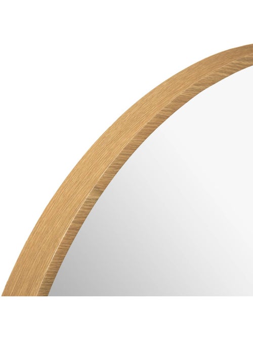 Miroir rond effet bois 68cm LETIZIA - Kiabi