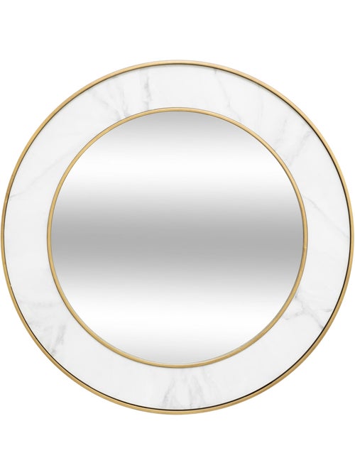 Miroir rond effet laiton et marbre ALISHA - Kiabi Miroir rond effet laiton et marbre ALISHA - Kiabi