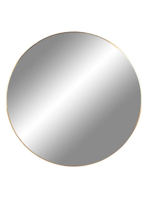 Miroir rond en acier avec cadre en aspect laiton Ø - House Nordic - Kiabi