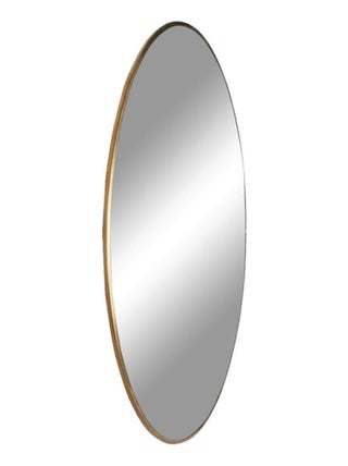 Miroir rond en acier avec cadre en aspect laiton Ø - House Nordic