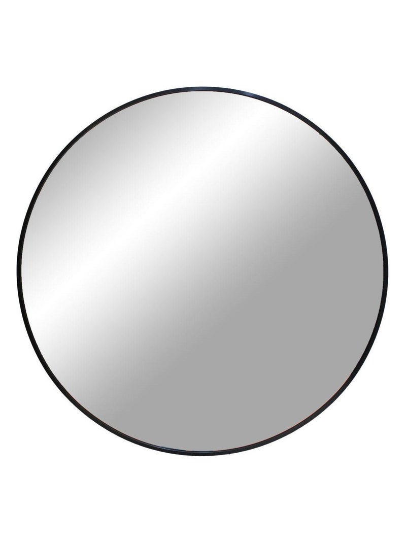 Miroir rond en aluminium avec cadre noir Ø 60 cm - House Nordic Noir mat - Kiabi