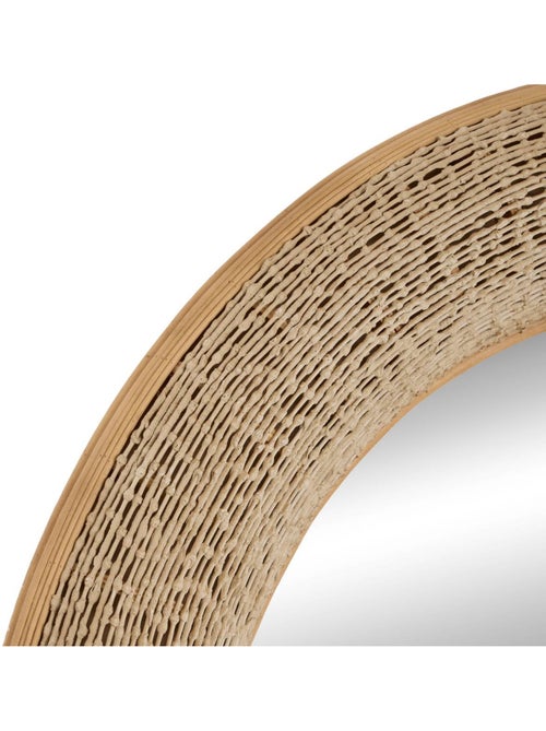Miroir rond en bambou NATHAN - Kiabi