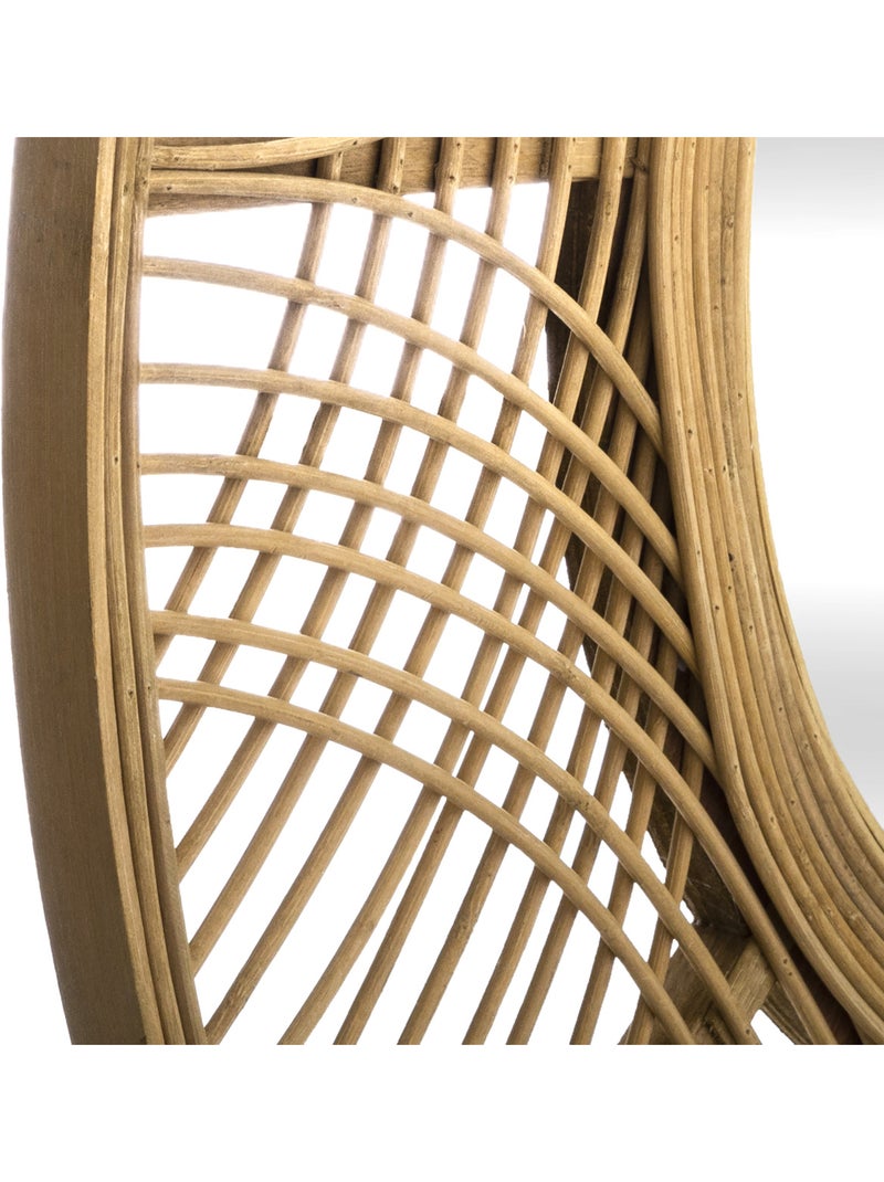 Miroir rond en bambou tressé ina Beige - Kiabi