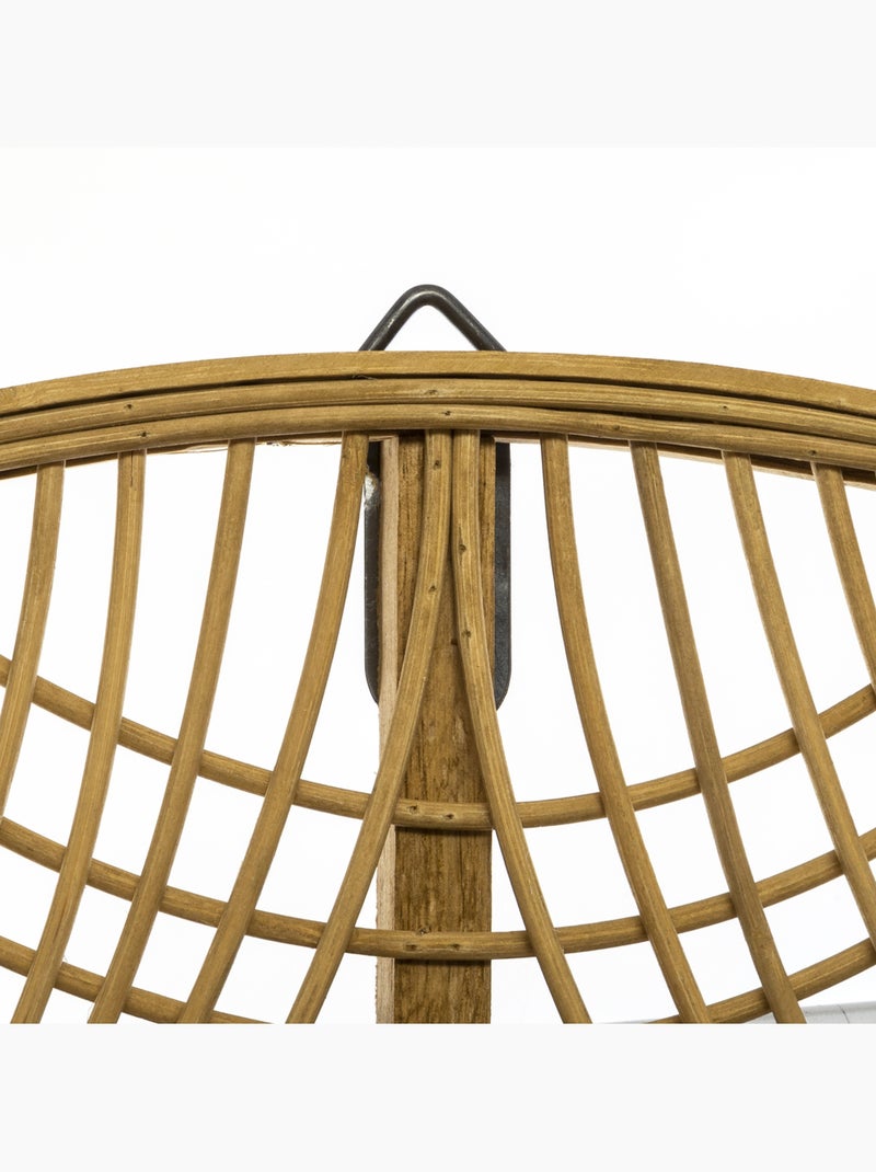 Miroir rond en bambou tressé ina Beige - Kiabi