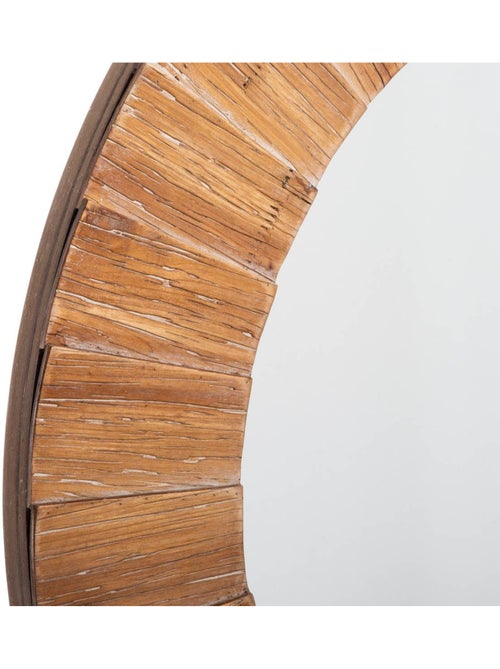 Miroir rond en bois 83cm PAMELA - Kiabi