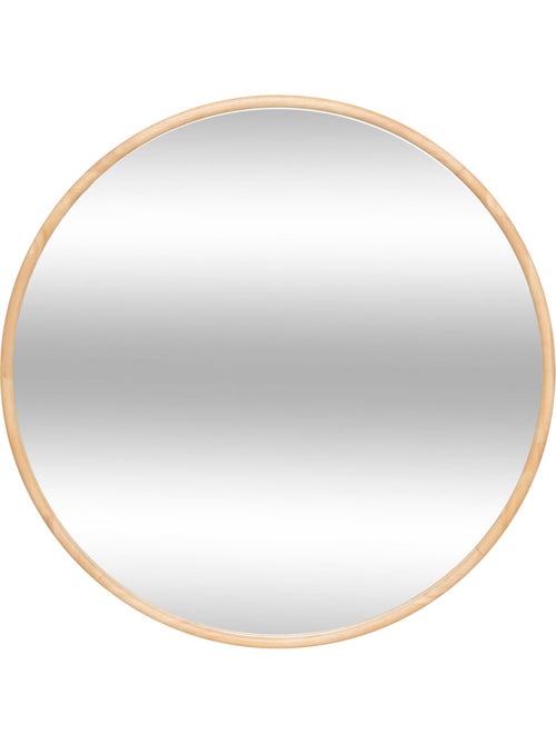 Miroir rond en bois d'hévéa KIM - Kiabi