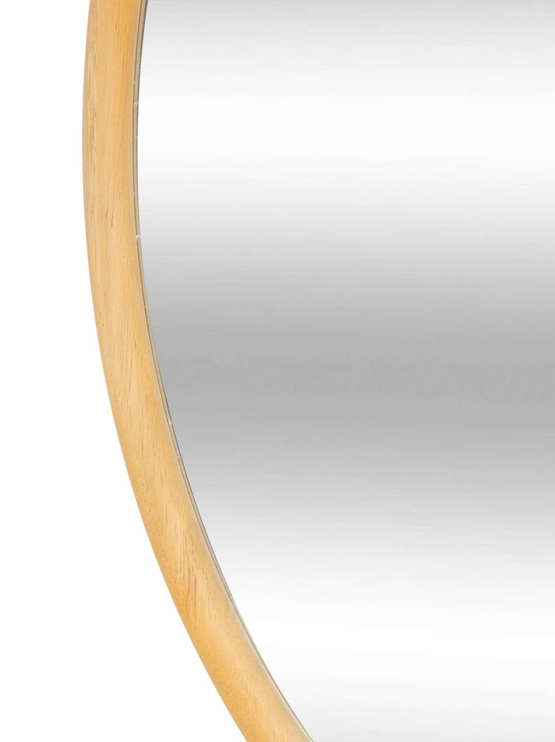 Miroir rond en bois Marron - Kiabi